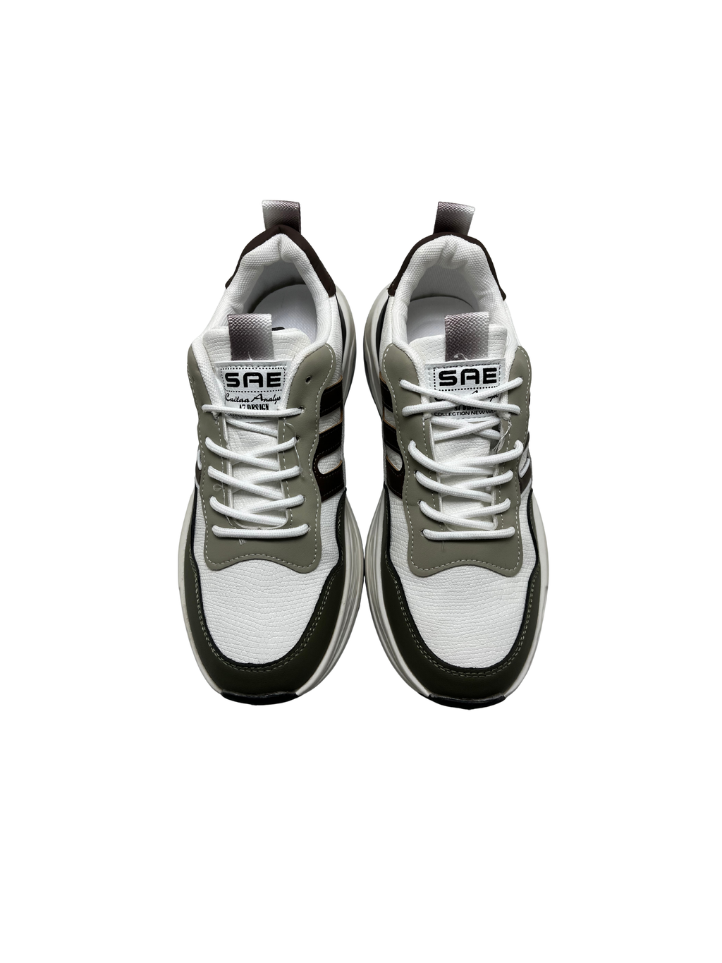 Men’s Chunky Sneakers | Black, Olive Green & Blue Everyday Sports Shoes | GUO CHAO