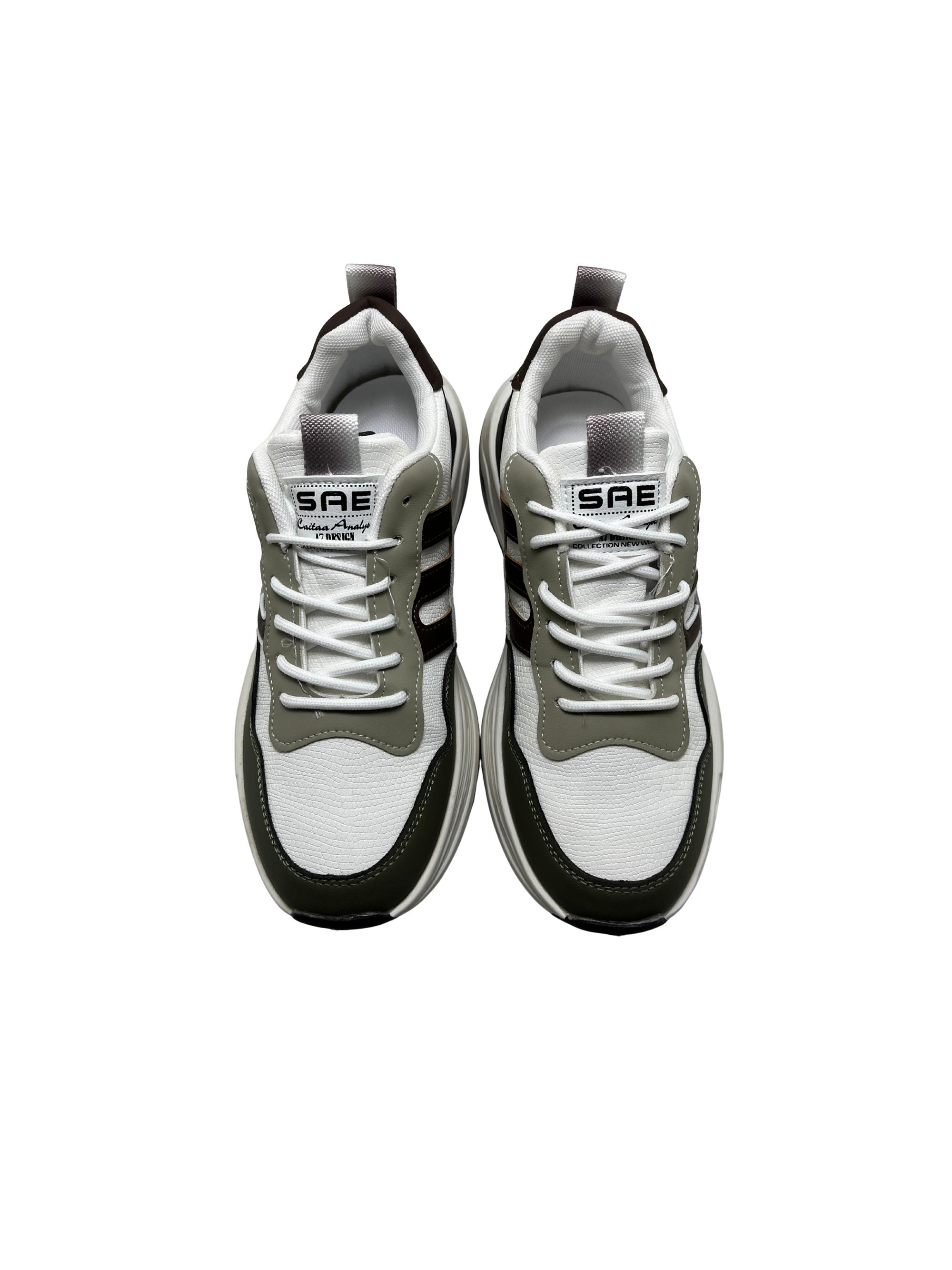 Men’s Chunky Sneakers | Black, Olive Green & Blue Everyday Sports Shoes | GUO CHAO