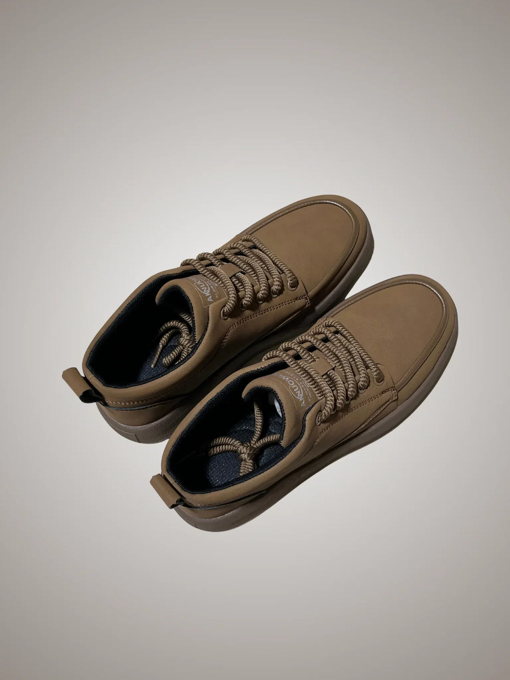 Men’s Black & Brown Leather Sneakers – Minimalist Casual Shoes with Soft Sole | Stylish Everyday Foot