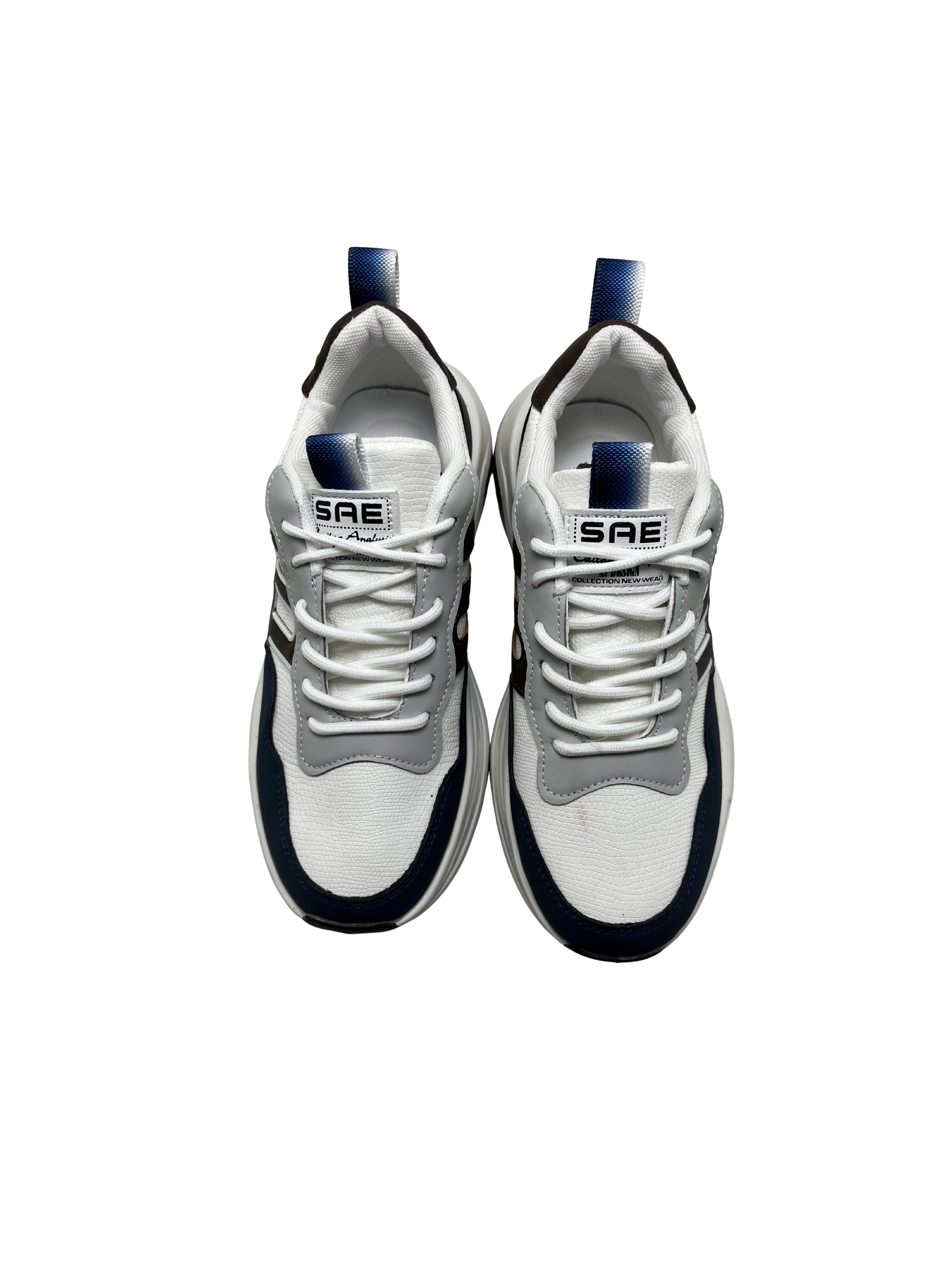 Men’s Chunky Sneakers | Black, Olive Green & Blue Everyday Sports Shoes | GUO CHAO