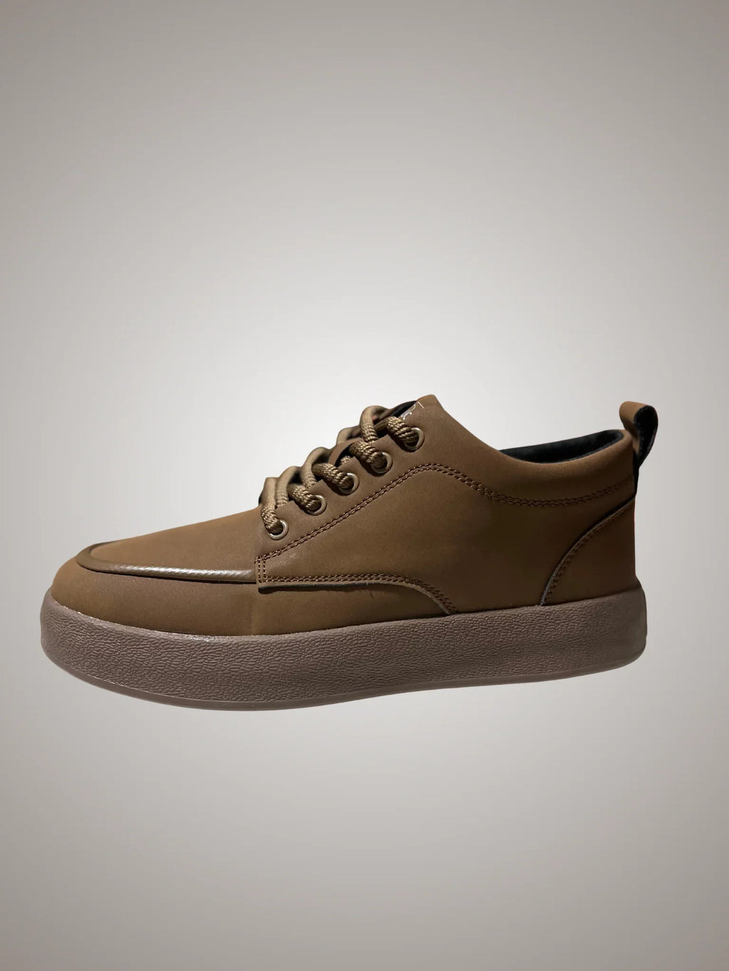 Men’s Black & Brown Leather Sneakers – Minimalist Casual Shoes with Soft Sole | Stylish Everyday Foot